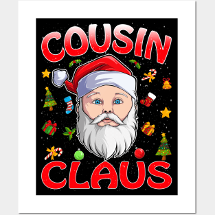 Cousin Santa Claus Christmas Matching Costume Posters and Art